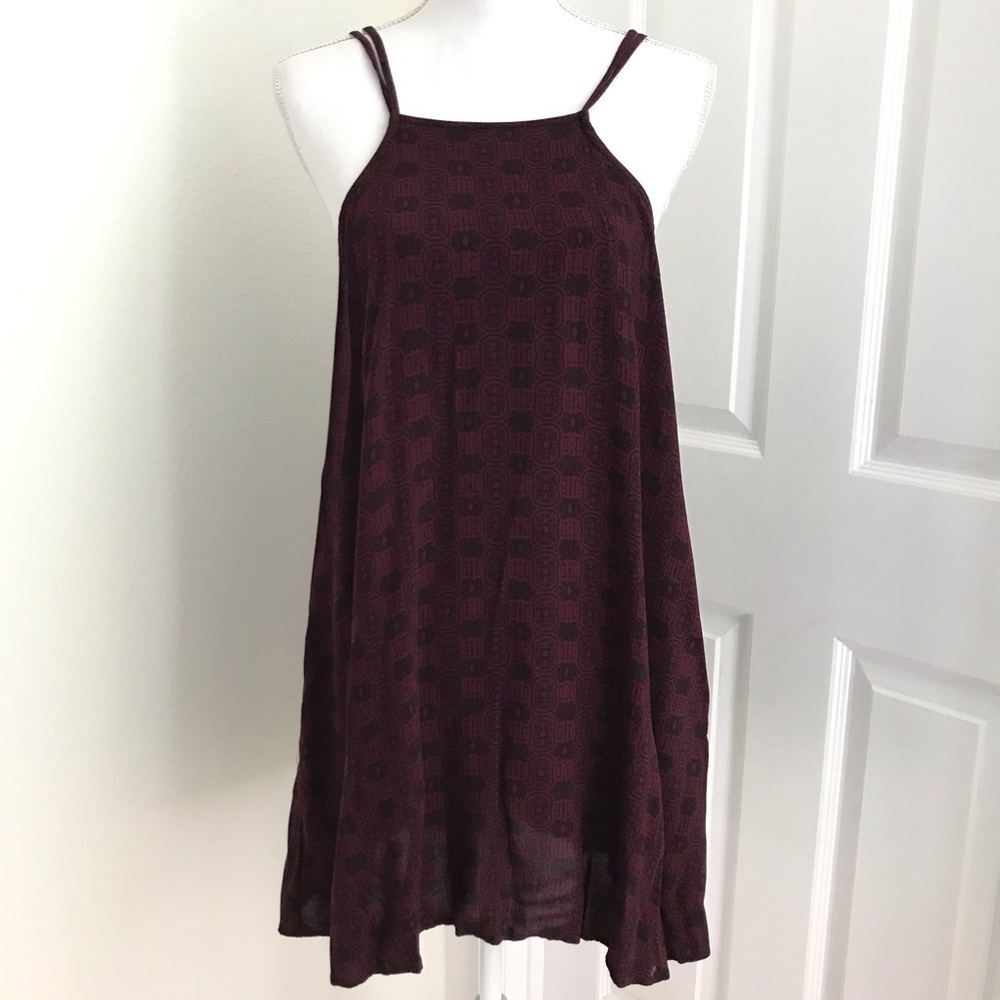 Mimi Chica Square Neck Shirt Dress Batik Print Med